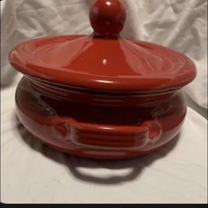 DE SILVA Rust Colored Terra Cotta Covered HEAVY Casserole Bowl Dish